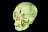 Realistic, Polished Yellow Turquoise Jasper Skull - Magnetic #151111-1